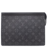 ルイヴィトン LOUIS VUITTON ポシェット ヴォワヤージュ MM M61692 モノグラムエクリプス レザー モノグラムエクリプスキャンバス クラッチバッグ シルバー金具 グレー セカンドバッグ