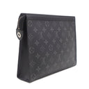 ルイヴィトン LOUIS VUITTON ポシェット ヴォワヤージュ MM M61692 モノグラムエクリプス レザー モノグラムエクリプスキャンバス クラッチバッグ シルバー金具 グレー セカンドバッグ