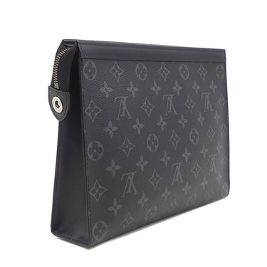 ルイヴィトン LOUIS VUITTON ポシェット ヴォワヤージュ MM M61692 モノグラムエクリプス レザー モノグラムエクリプスキャンバス クラッチバッグ シルバー金具 グレー セカンドバッグ