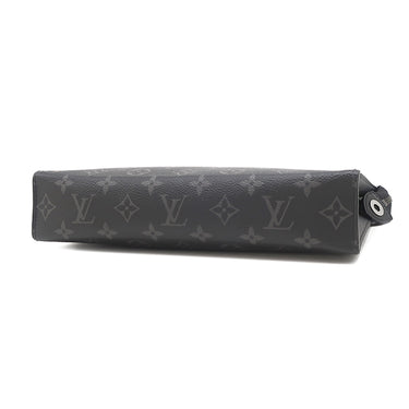 ルイヴィトン LOUIS VUITTON ポシェット ヴォワヤージュ MM M61692 モノグラムエクリプス レザー モノグラムエクリプスキャンバス クラッチバッグ シルバー金具 グレー セカンドバッグ
