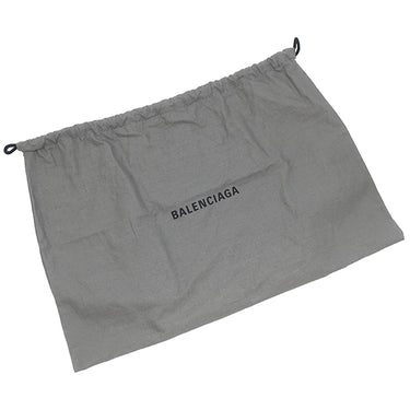 バレンシアガ BALENCIAGA ネイビー ポシェット 339937 ナチュラル×ブラック キャンバス レザー ショルダーバッグ シルバー金具 白 黒