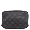 ルイヴィトン LOUIS VUITTON トゥルース トワレPM M43384 モノグラムエクリプス レザー モノグラムエクリプスキャンバス ポーチ シルバー金具 黒 グレー トラベルポーチ