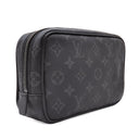 ルイヴィトン LOUIS VUITTON トゥルース トワレPM M43384 モノグラムエクリプス レザー モノグラムエクリプスキャンバス ポーチ シルバー金具 黒 グレー トラベルポーチ