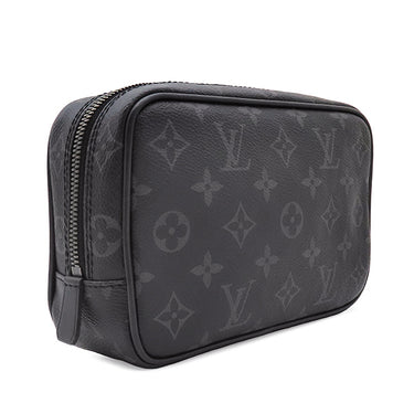 ルイヴィトン LOUIS VUITTON トゥルース トワレPM M43384 モノグラムエクリプス レザー モノグラムエクリプスキャンバス ポーチ シルバー金具 黒 グレー トラベルポーチ