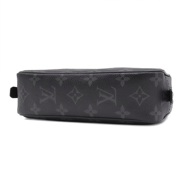 ルイヴィトン LOUIS VUITTON トゥルース トワレPM M43384 モノグラムエクリプス レザー モノグラムエクリプスキャンバス ポーチ シルバー金具 黒 グレー トラベルポーチ