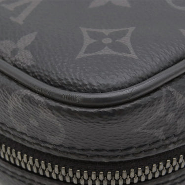 ルイヴィトン LOUIS VUITTON トゥルース トワレPM M43384 モノグラムエクリプス レザー モノグラムエクリプスキャンバス ポーチ シルバー金具 黒 グレー トラベルポーチ
