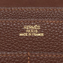エルメス HERMES ドゴンGM ハバナ トゴ 長財布 ゴールド金具 茶