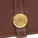 エルメス HERMES ドゴンGM ハバナ トゴ 長財布 ゴールド金具 茶