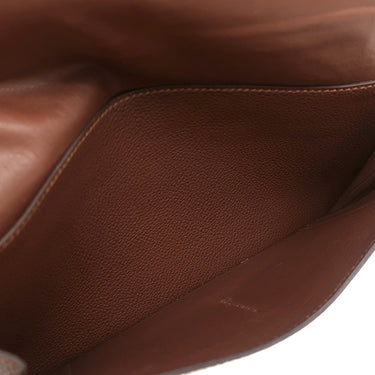 エルメス HERMES ドゴンGM ハバナ トゴ 長財布 ゴールド金具 茶