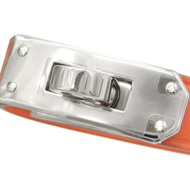 エルメス Hermes ケリー オレンジ ヴォースイフト メタル グローブホルダー シルバー金具 手袋ホルダー