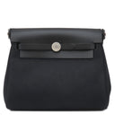 エルメス HERMES エールバッグジップ ミニ 20 ブラック キャンバス レザー トワルミリタリー ヴァッシュハンター ショルダーバッグ シルバー金具 新品 未使用 黒