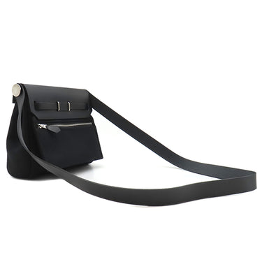 エルメス HERMES エールバッグジップ ミニ 20 ブラック キャンバス レザー トワルミリタリー ヴァッシュハンター ショルダーバッグ シルバー金具 新品 未使用 黒