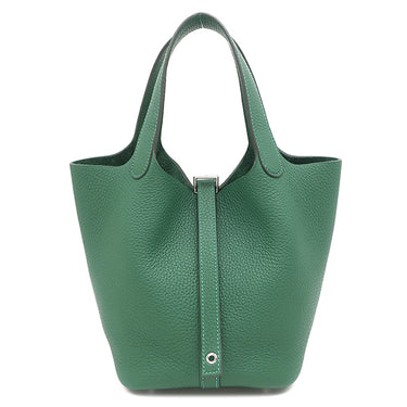 エルメス HERMES ピコタンロックPM ヴェールモワイヤン トリヨンクレマンス ハンドバッグ シルバー金具 新品 未使用 緑