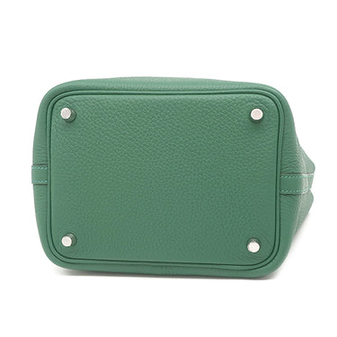 エルメス HERMES ピコタンロックPM ヴェールモワイヤン トリヨンクレマンス ハンドバッグ シルバー金具 新品 未使用 緑