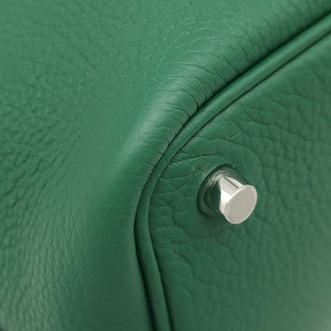 エルメス HERMES ピコタンロックPM ヴェールモワイヤン トリヨンクレマンス ハンドバッグ シルバー金具 新品 未使用 緑