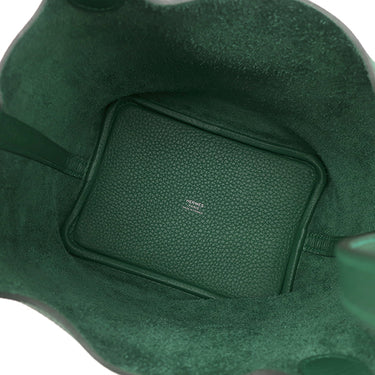エルメス HERMES ピコタンロックPM ヴェールモワイヤン トリヨンクレマンス ハンドバッグ シルバー金具 新品 未使用 緑