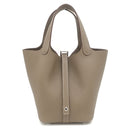 エルメス HERMES ピコタンロックPM エトゥープ トリヨンクレマンス ハンドバッグ シルバー金具 新品 未使用 グレージュ