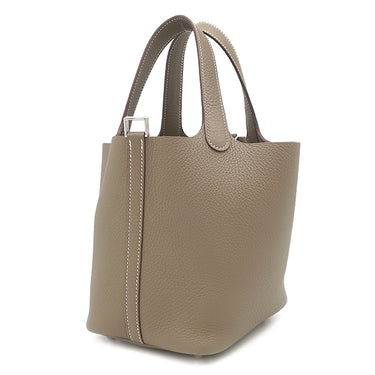 エルメス HERMES ピコタンロックPM エトゥープ トリヨンクレマンス ハンドバッグ シルバー金具 新品 未使用 グレージュ