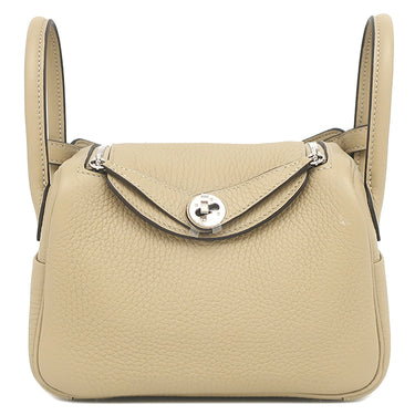 エルメス HERMES リンディ2 ミニ ヴェルソ トレンチ×エトゥープ トリヨンクレマンス ショルダーバッグ シルバー金具 新品 未使用