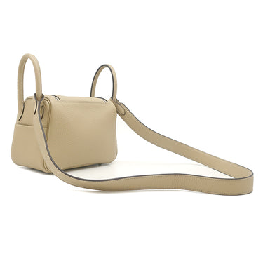 エルメス HERMES リンディ2 ミニ ヴェルソ トレンチ×エトゥープ トリヨンクレマンス ショルダーバッグ シルバー金具 新品 未使用