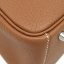 エルメス HERMES リンディ2 ミニ ゴールド トリヨンクレマンス ショルダーバッグ シルバー金具 茶 新品 未使用