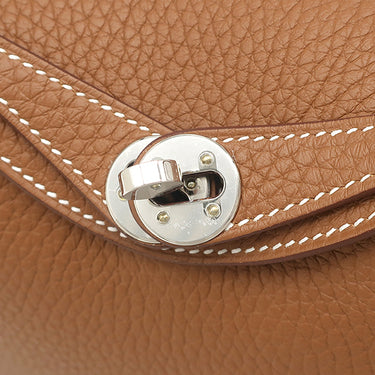 エルメス HERMES リンディ2 ミニ ゴールド トリヨンクレマンス ショルダーバッグ シルバー金具 茶 新品 未使用