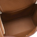 エルメス HERMES リンディ2 ミニ ゴールド トリヨンクレマンス ショルダーバッグ シルバー金具 茶 新品 未使用