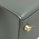 エルメス HERMES ケリー28 外縫い ヴェールアマンド ヴォーエプソン 2WAYバッグ ゴールド金具 緑 グレー ハンドバッグ ショルダー