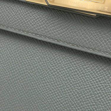 エルメス HERMES ケリー28 外縫い ヴェールアマンド ヴォーエプソン 2WAYバッグ ゴールド金具 緑 グレー ハンドバッグ ショルダー