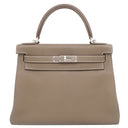 エルメス HERMES ケリー28 内縫い エトゥープ トゴ 2WAYバッグ シルバー金具 グレージュ ショルダー ハンドバッグ