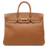 エルメス HERMES バーキン40 ゴールド クシュベル ハンドバッグ ゴールド金具 茶
