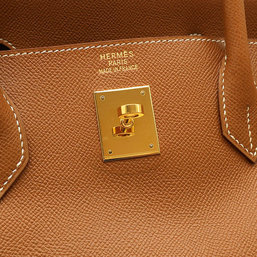 エルメス HERMES バーキン40 ゴールド クシュベル ハンドバッグ ゴールド金具 茶