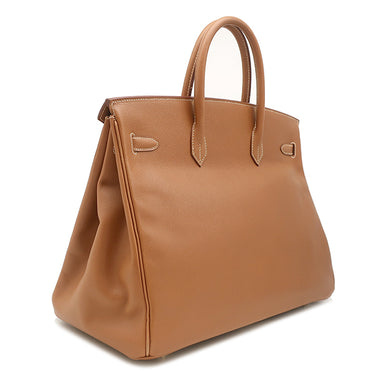 エルメス HERMES バーキン40 ゴールド クシュベル ハンドバッグ ゴールド金具 茶