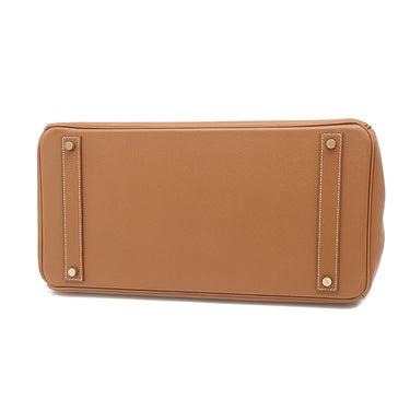 エルメス HERMES バーキン40 ゴールド クシュベル ハンドバッグ ゴールド金具 茶