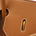 エルメス HERMES バーキン40 ゴールド クシュベル ハンドバッグ ゴールド金具 茶