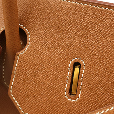エルメス HERMES バーキン40 ゴールド クシュベル ハンドバッグ ゴールド金具 茶