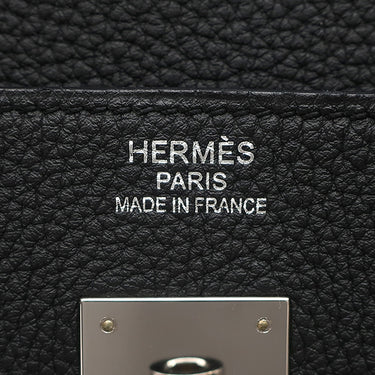 エルメス HERMES バーキン40 ブラック トゴ ハンドバッグ シルバー金具 黒