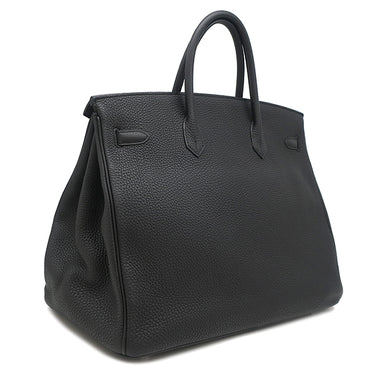 エルメス HERMES バーキン40 ブラック トゴ ハンドバッグ シルバー金具 黒