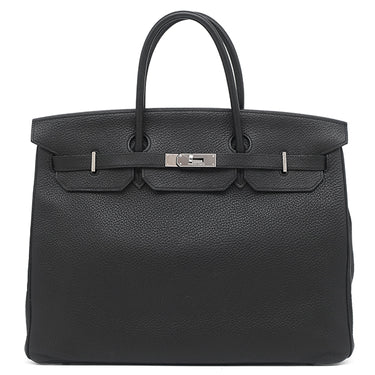 エルメス HERMES バーキン40 ブラック トゴ ハンドバッグ シルバー金具 黒