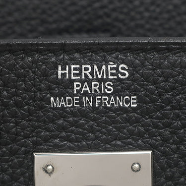 エルメス HERMES バーキン40 ブラック トゴ ハンドバッグ シルバー金具 黒