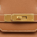 エルメス HERMES バーキン35 ゴールド ヴォーエプソン ハンドバッグ ゴールド金具 茶