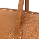 エルメス HERMES バーキン35 ゴールド ヴォーエプソン ハンドバッグ ゴールド金具 茶