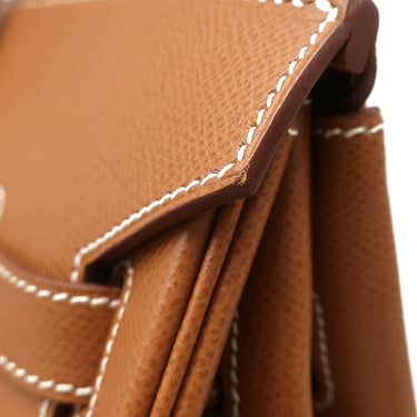 エルメス HERMES バーキン35 ゴールド ヴォーエプソン ハンドバッグ ゴールド金具 茶