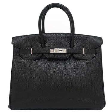 エルメス HERMES バーキン35 ブラック トゴ ハンドバッグ シルバー金具 黒