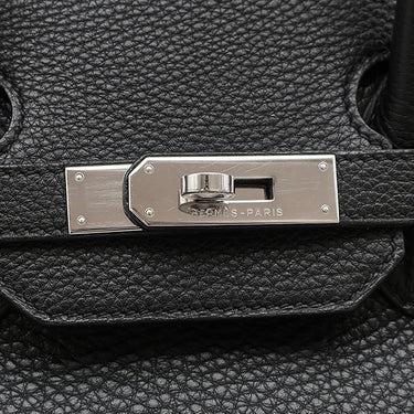 エルメス HERMES バーキン35 ブラック トゴ ハンドバッグ シルバー金具 黒