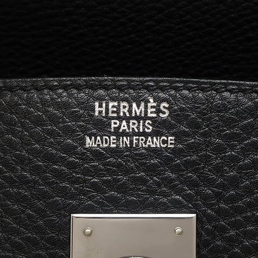 エルメス HERMES バーキン35 ブラック トゴ ハンドバッグ シルバー金具 黒