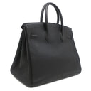 エルメス HERMES バーキン35 ブラック トゴ ハンドバッグ シルバー金具 黒