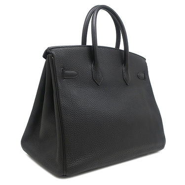 エルメス HERMES バーキン35 ブラック トゴ ハンドバッグ シルバー金具 黒