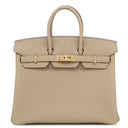エルメス HERMES バーキン 25 ベージュマルファ トゴ ハンドバッグ ゴールド金具 新品 未使用 ベージュ