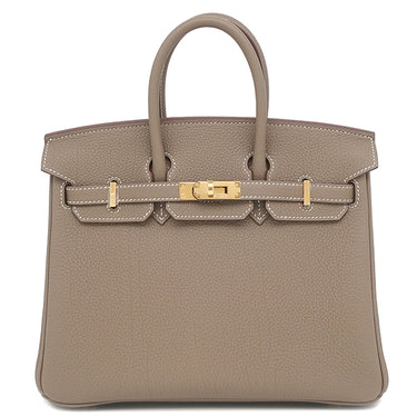 エルメス HERMES バーキン 25 エトゥープ トゴ ハンドバッグ ゴールド金具 新品 未使用 グレージュ
